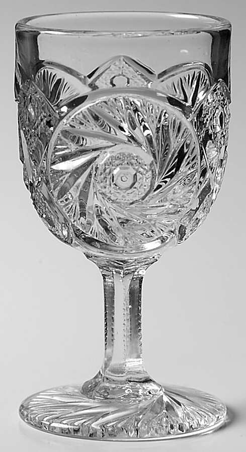 Aztec Clear Wine Glass by McKee-1