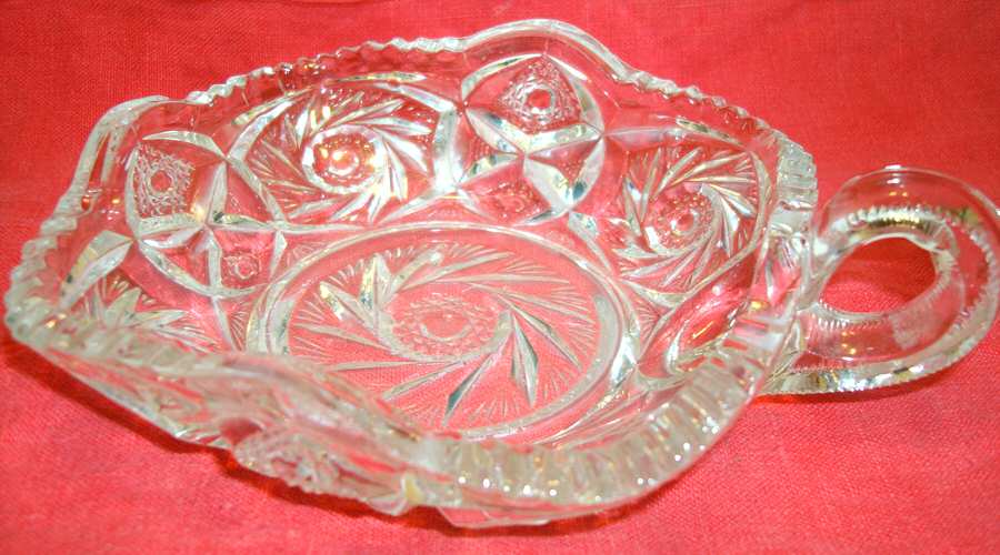 Aztec Clear Square Handled Nappy by McKee-1