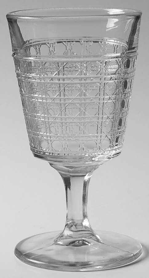 Cane Water Goblet by McKee-1