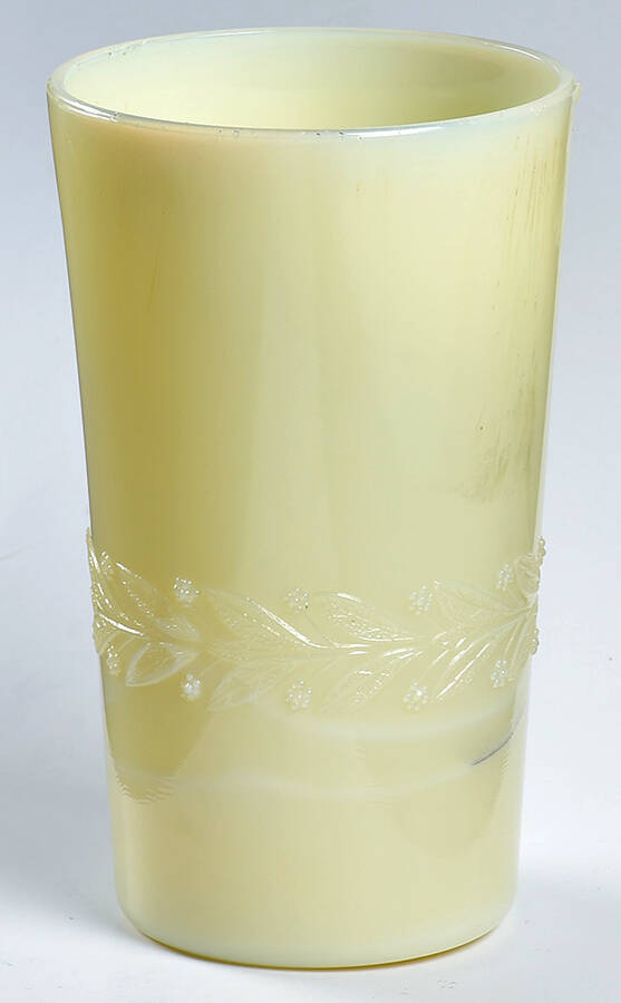 Laurel French Ivory 12 Oz Flat Tumbler by McKee-1
