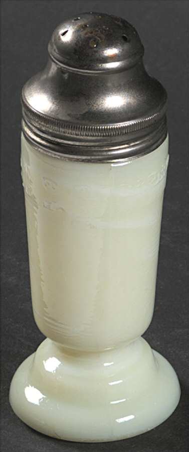 Laurel French Ivory Footed Shaker & Metal Lid by McKee-1