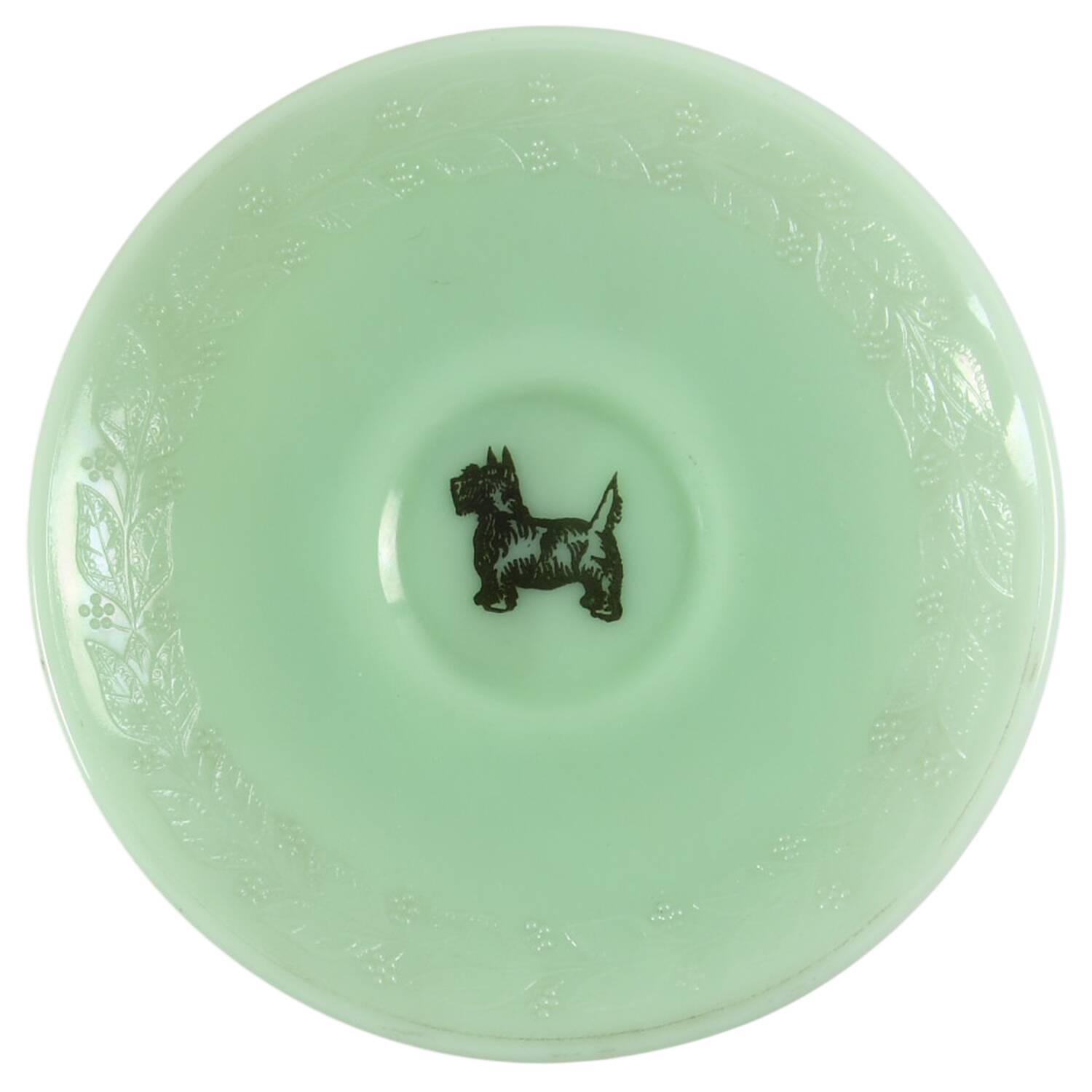 Laurel Jadite Green Saucer for Child's Cup by McKee-1