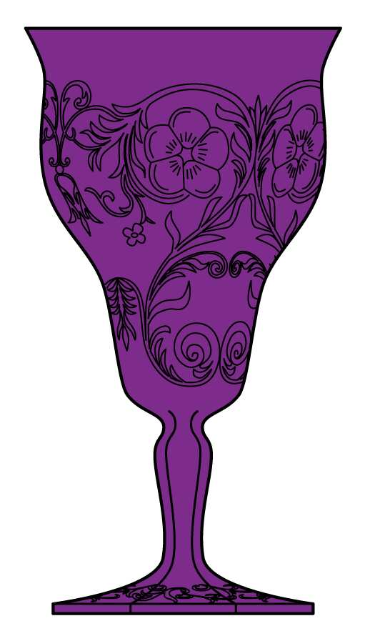 Rock Crystal Amethyst Water Goblet by McKee-1