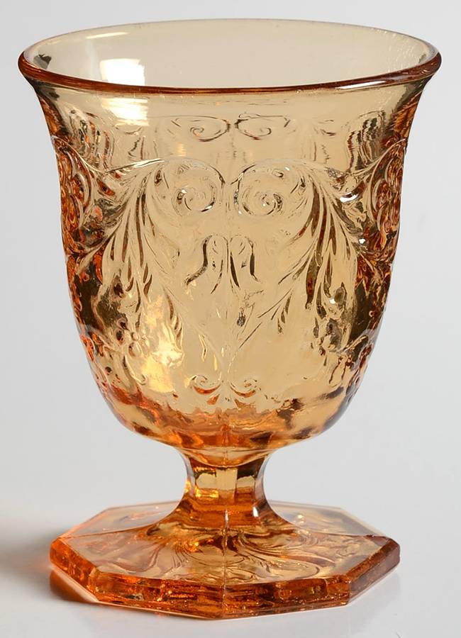Rock Crystal Amber Sherbet/Egg Cup by McKee-1