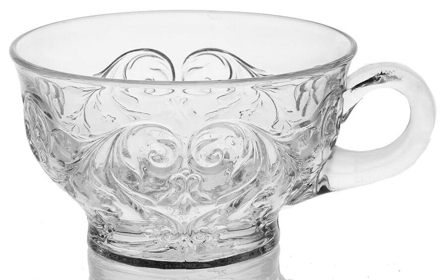 Rock Crystal Clear Footed Cup by McKee-1