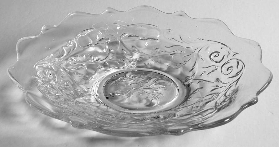 Rock Crystal Clear Underplate for Finger Bowl by McKee-1