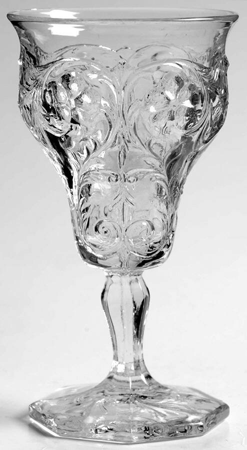 Rock Crystal Clear Wine Glass by McKee-1