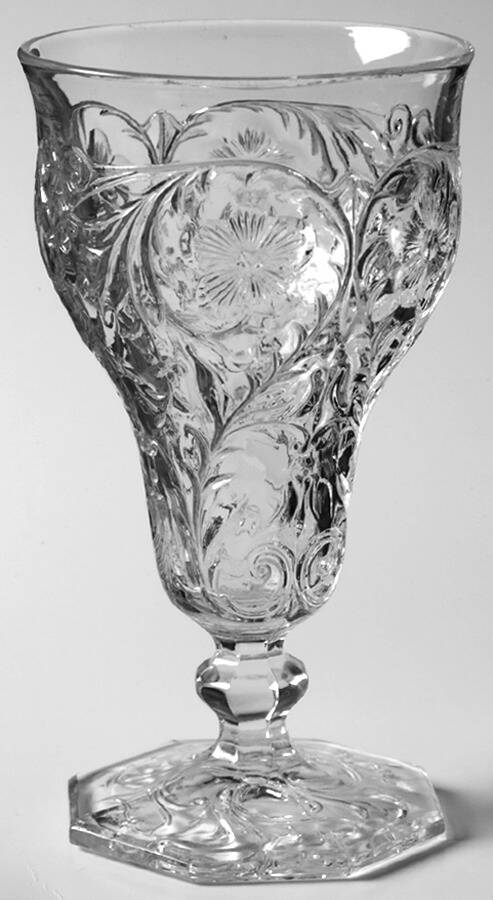 Rock Crystal Clear Low Water Goblet by McKee-1