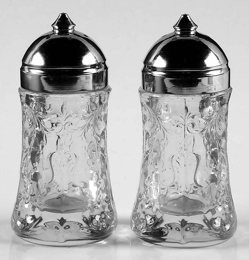 Rock Crystal Clear Shaker Set with Metal Lids by McKee-1