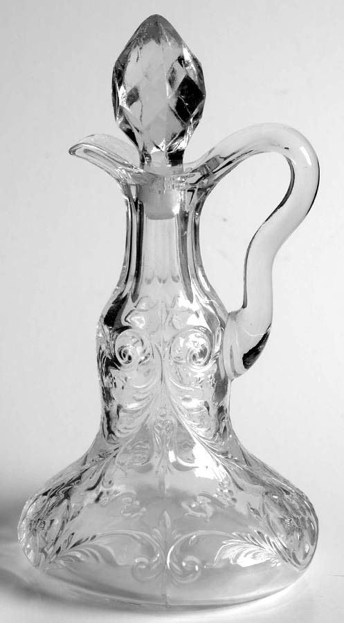 Rock Crystal Clear Oil Cruet & Stopper by McKee-1