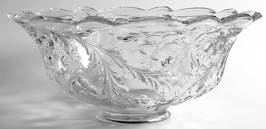 Rock Crystal Clear Punch Bowl by McKee-1
