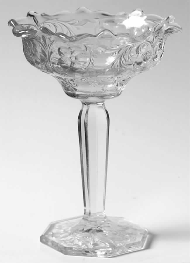 Rock Crystal Clear Round Compote (Height X Width) by McKee-1