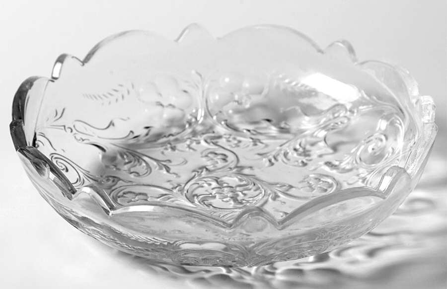 Rock Crystal Clear 5" Nappy by McKee-1