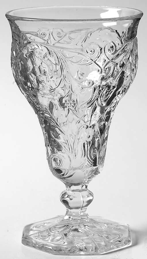 Rock Crystal Clear Low Water Goblet by McKee-1