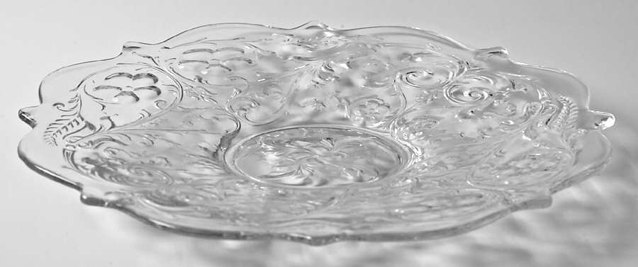 Rock Crystal Clear Small Cake Plate by McKee-1