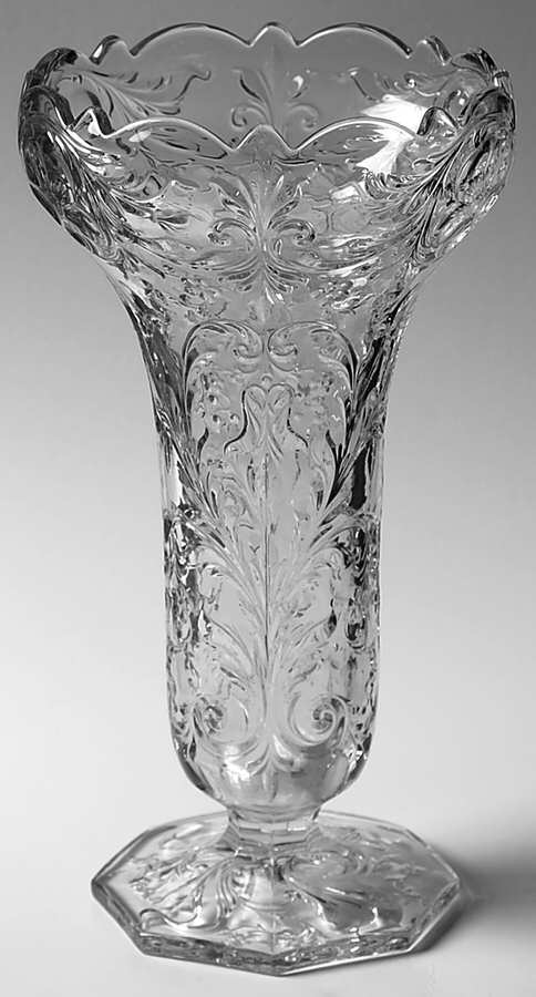 Rock Crystal Clear 11" Flower Vase by McKee-1