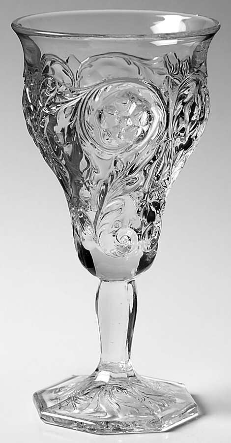 Rock Crystal Clear Water Goblet by McKee-1