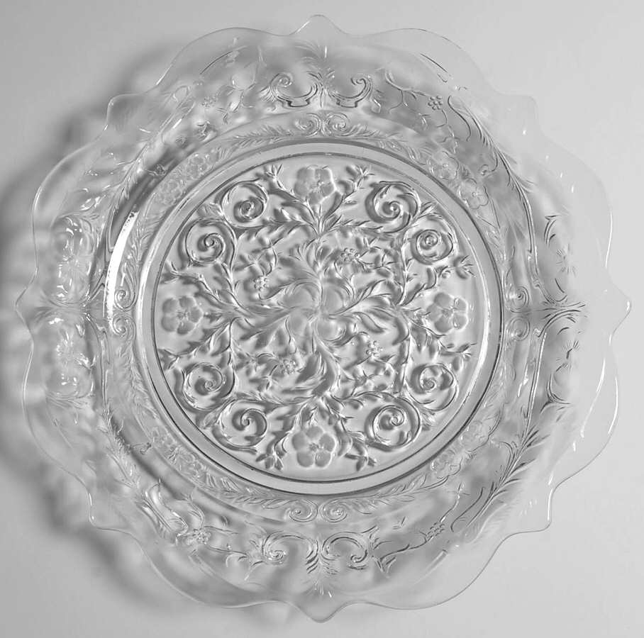 Rock Crystal Clear Dinner Plate by McKee-1
