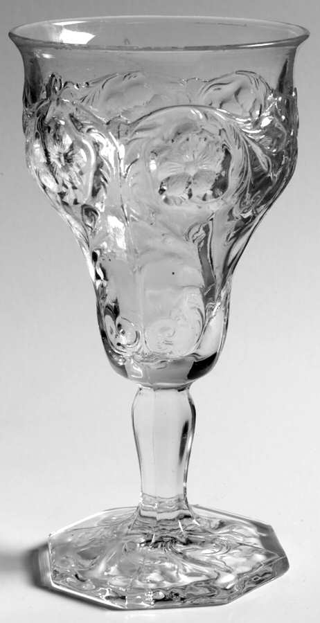 Rock Crystal Clear Water Goblet by McKee-1