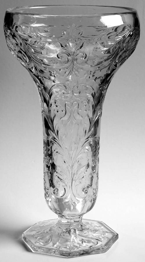 Rock Crystal Clear 11" Flower Vase by McKee-1