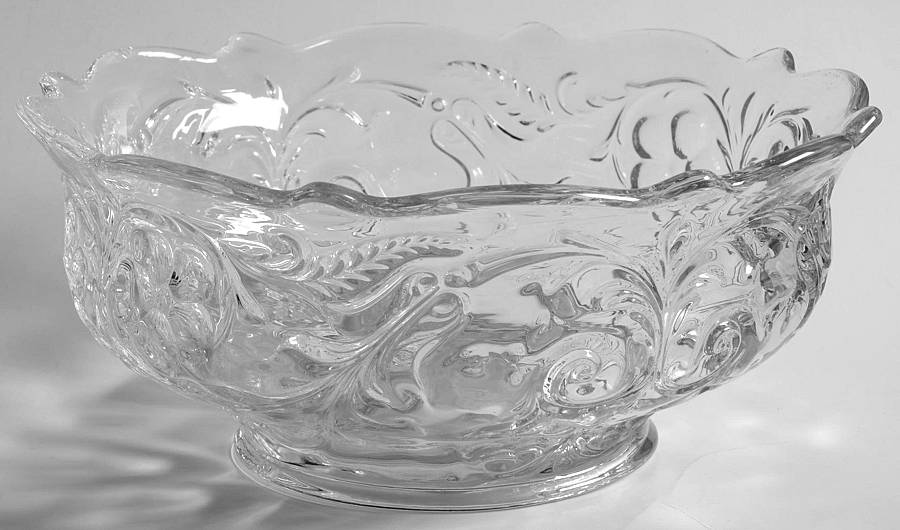 Rock Crystal Clear 9" Salad Bowl by McKee-1