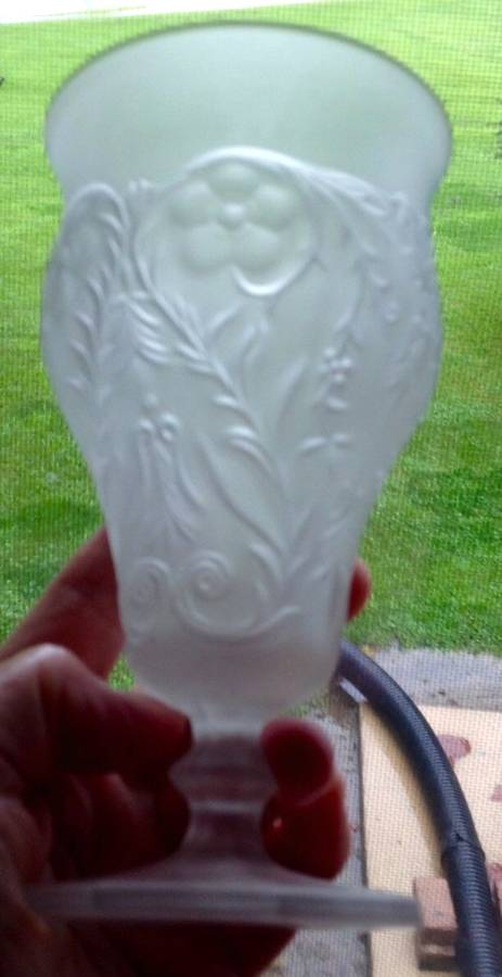 Rock Crystal Frosted Clear Low Water Goblet by McKee-1