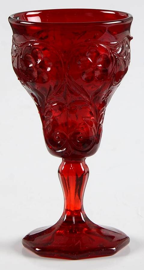 Rock Crystal Red Cordial Glass by McKee-1