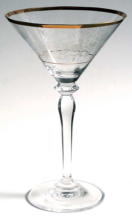 Antique Lace (Newer, Middle Floral) Martini Glass by Mikasa-1