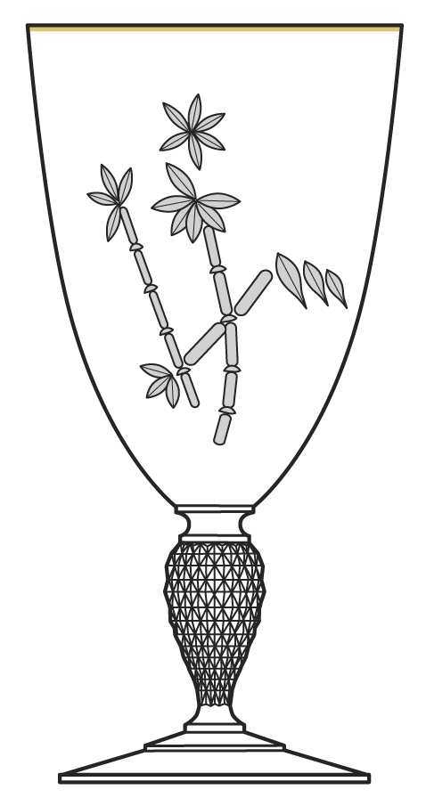 Bamboo Reed Water Goblet by Mikasa-1