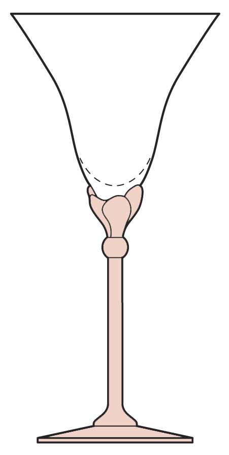 Belladonna Coral Water Goblet by Mikasa-1