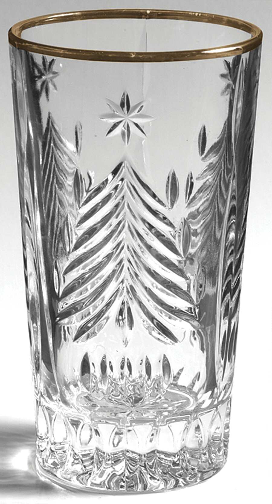 Christmas Tree Gold Highball Glass by Mikasa-1