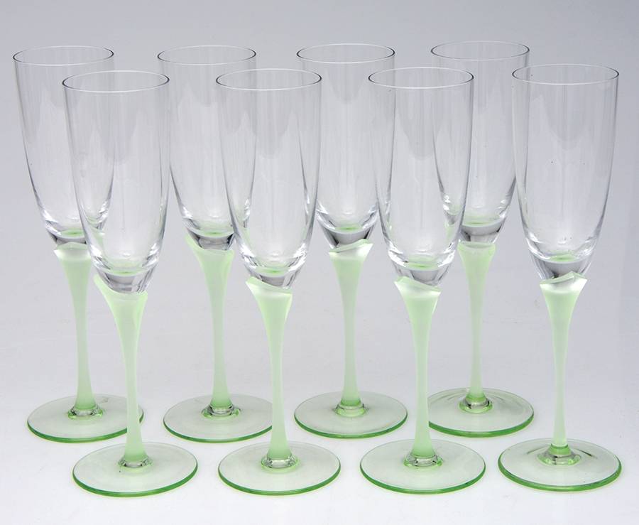 Classic Flair Winter Green Fluted Champagne - Set of 8 by Mikasa-1