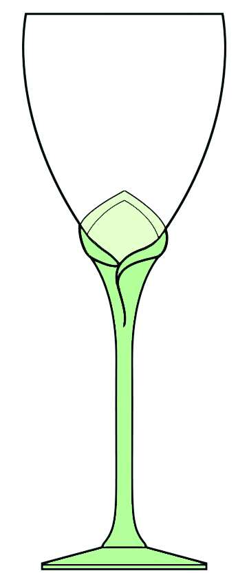 Classic Flair Winter Green Water Goblet by Mikasa-1