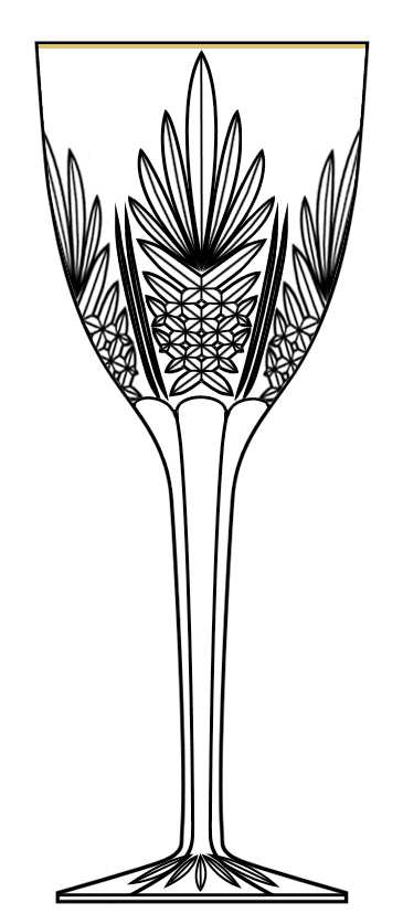 Covent Garden Gold Water Goblet by Mikasa-1