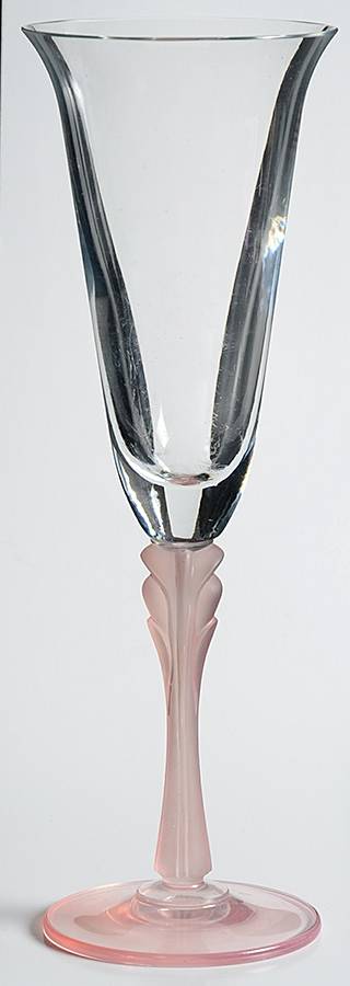 Deco (Pink Frosted Stem) Fluted Champagne by Mikasa-1