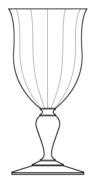 English Countryside Sapphire Water Goblet by Mikasa-1