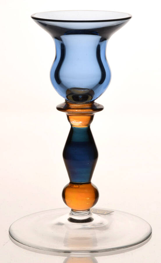 Estate Slate Blue 5" Single Light Candlestick by Mikasa-1