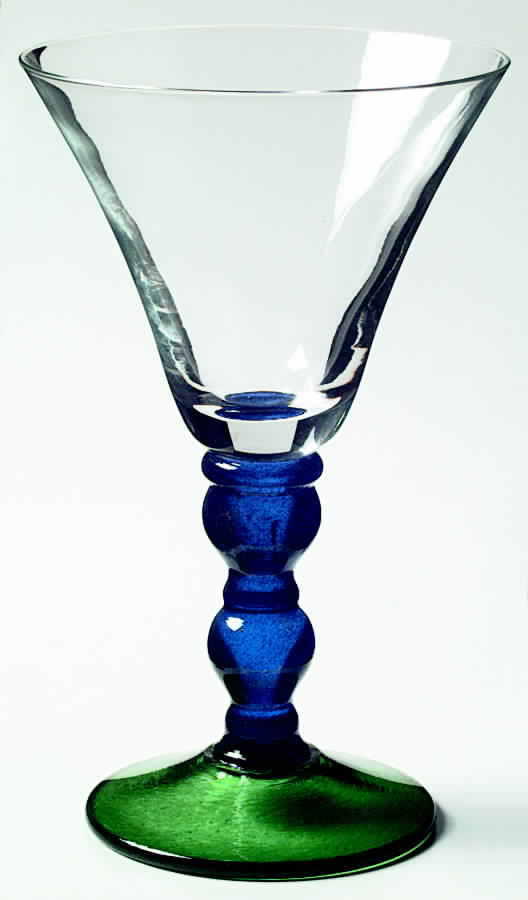 Festival Blue Green Water Goblet by Mikasa-1