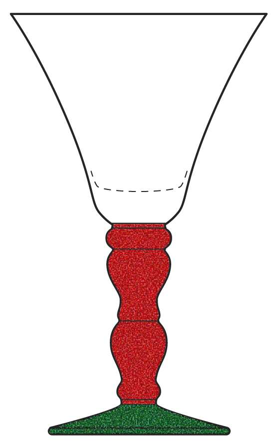 Festival Red Green Water Goblet by Mikasa-1
