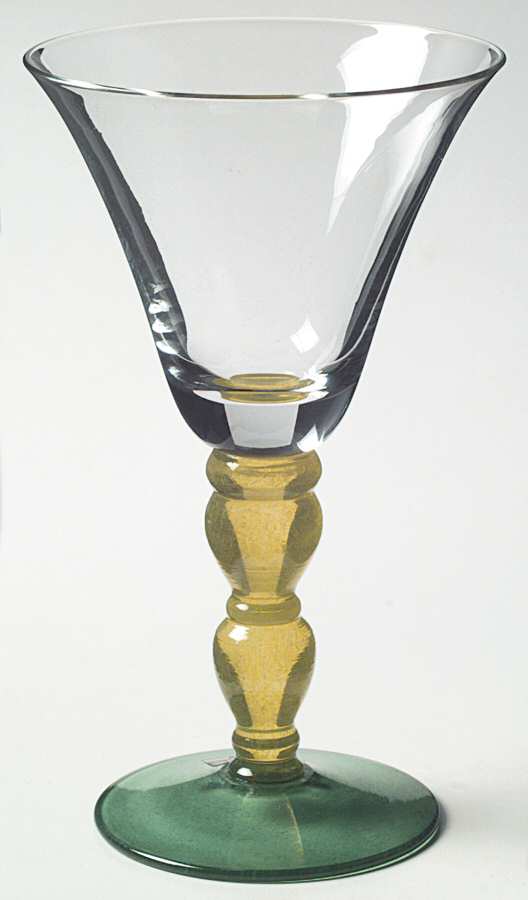 Festival Yellow Green Wine Glass by Mikasa-1