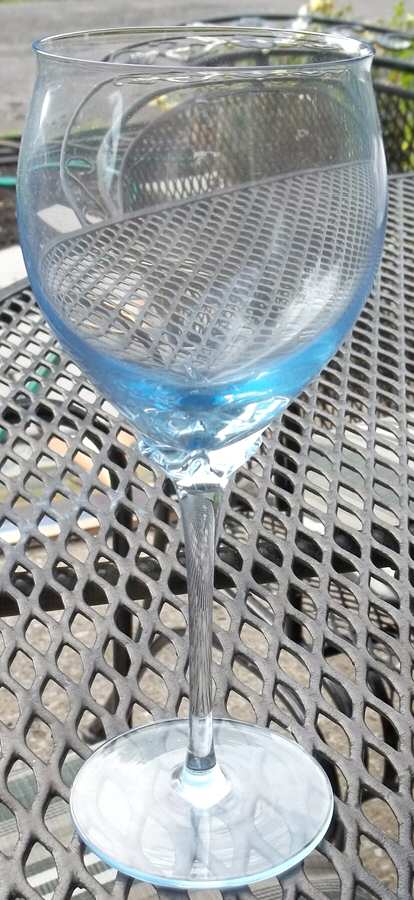 Fleurette Blue Wine Glass by Mikasa-1