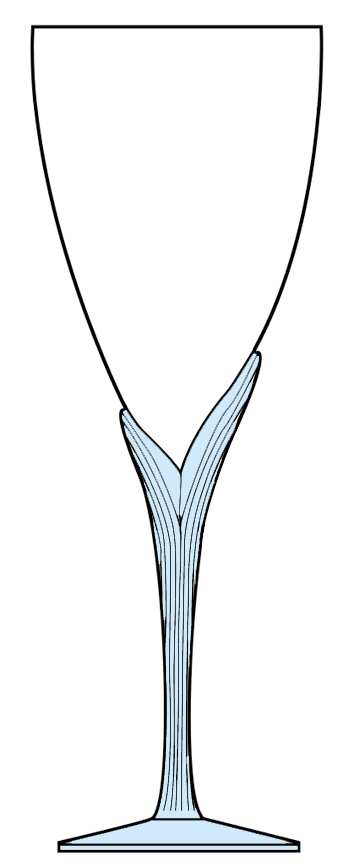 Fleurisse Blue Water Goblet by Mikasa-1