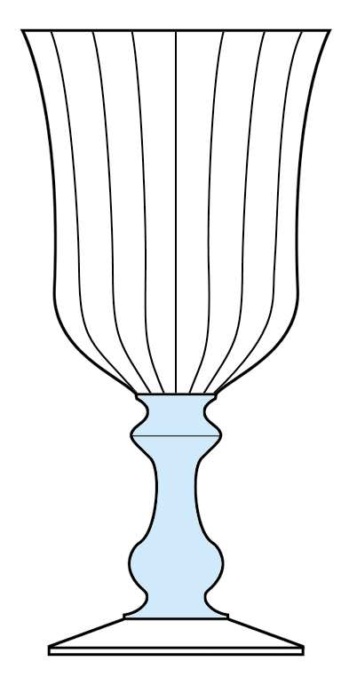 French Countryside Blue Stem Water Goblet by Mikasa-1