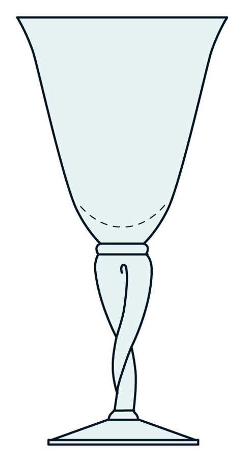 French Twist Aqua Water Goblet by Mikasa-1