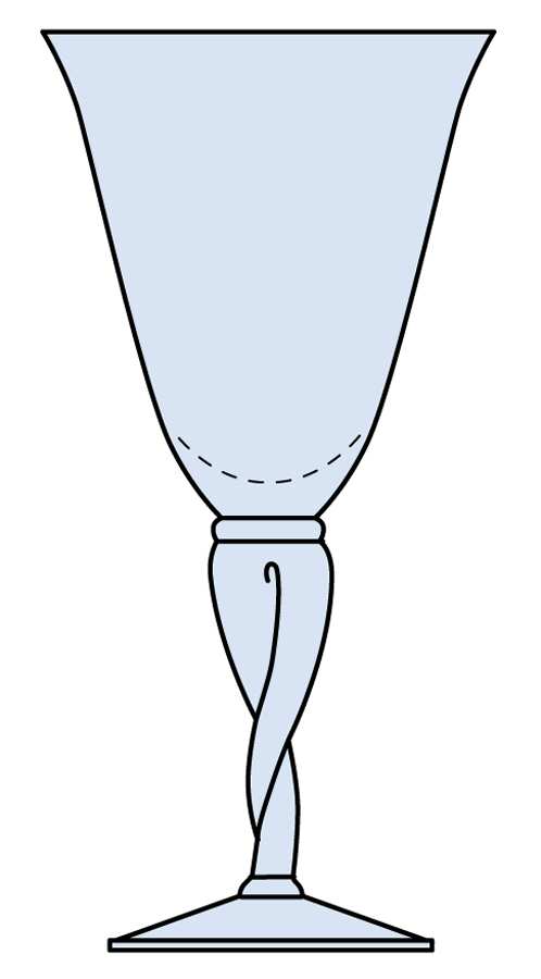 French Twist Azure Water Goblet by Mikasa-1