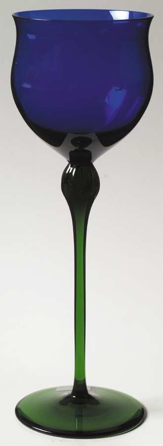 Galleria Cobalt Blue Green Hock Wine by Mikasa-1