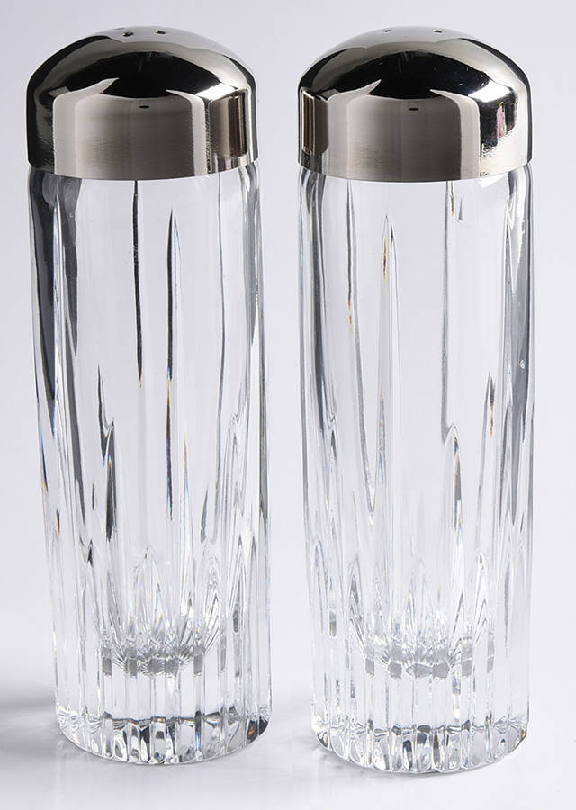 Icicles Salt and Pepper Shakers with Metal Lids by Mikasa-1