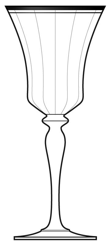 Jamestown Clear (Platinum Trim) Water Goblet by Mikasa-1