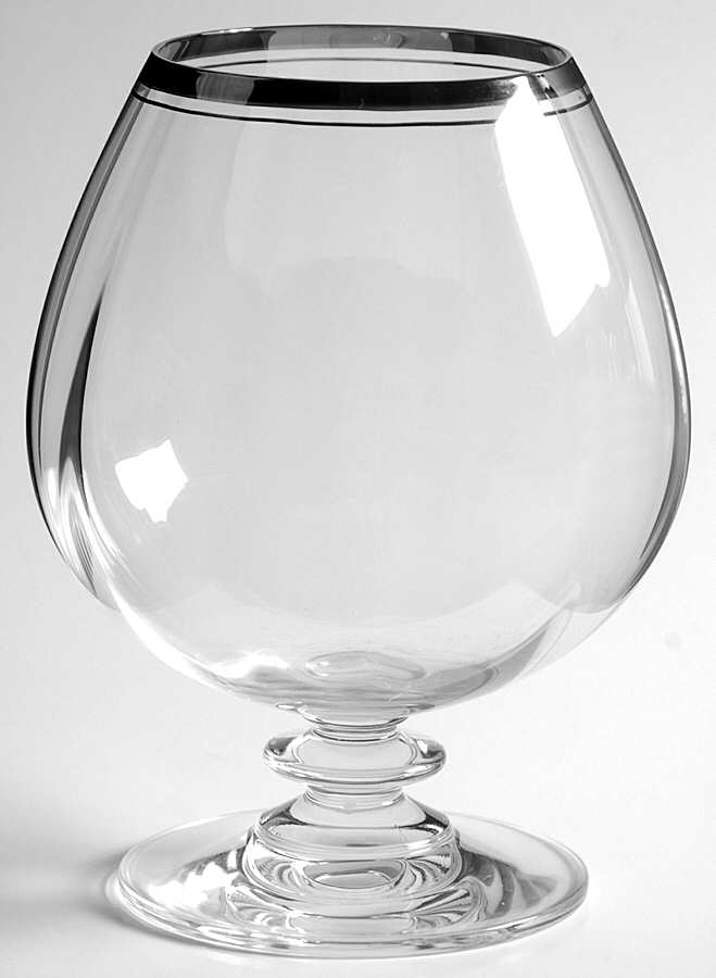 Jamestown Clear (Platinum Trim) Brandy Glass by Mikasa-1