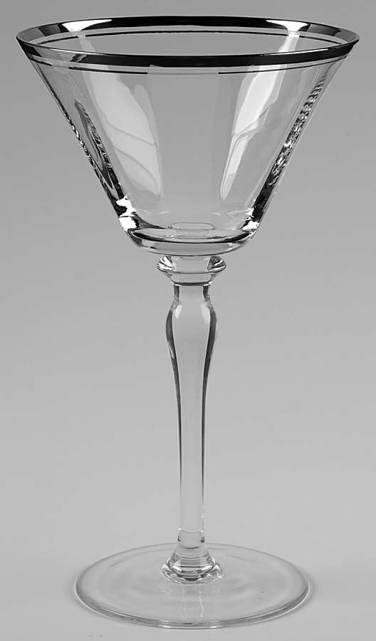 Jamestown Clear (Platinum Trim) Martini Glass by Mikasa-1